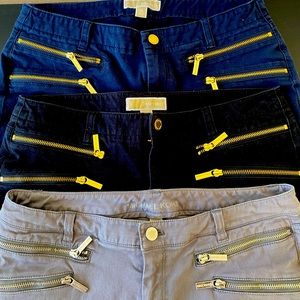 4 MICHAEL Michael Kors Jean Pants Size 10 in colors: white, gray, black, & navy